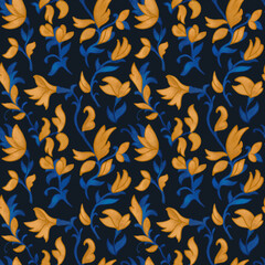 Seamless handdrawn floral surface pattern