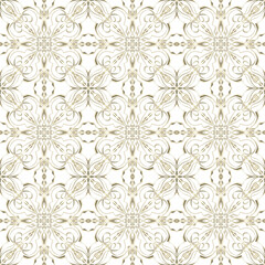 Seamless Golden Ornamental Pattern
