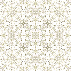 Seamless Golden Ornamental Pattern