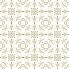 Foto op Plexiglas Seamless Golden Ornamental Pattern © Newage Designs