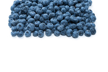 Group of fresh blueberry isolated on a white background.