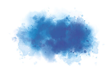 Blue watercolor on white background grunge style vector illustration