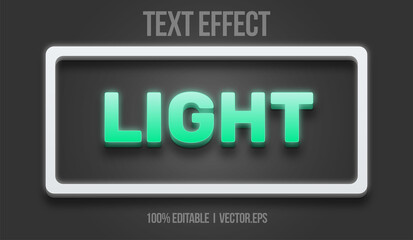 Light box glowing text effect in adobe illustrator  - obrazy, fototapety, plakaty