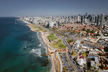 Fototapeta premium aerial view of beach