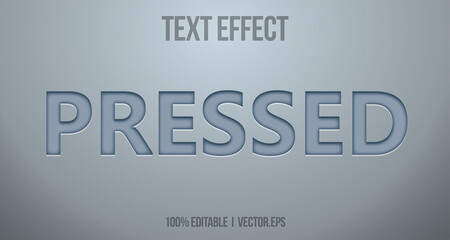 Pressed  style Text effect adobe illustrator