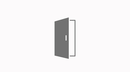 Door Icon. Vector isolated flat editable door illustration
