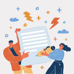 Vector illustration of contract signature