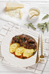 Chicken Livers with Sage served with polenta