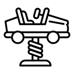 Car spring rider icon. Outline car spring rider vector icon for web design isolated on white background