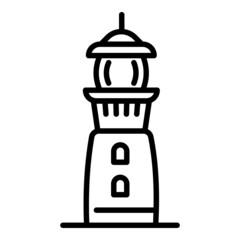 Port lighthouse icon. Outline port lighthouse vector icon for web design isolated on white background