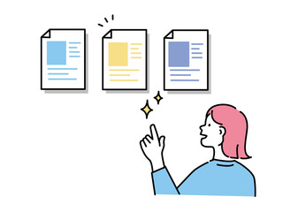 求人、就活、婚活、好き、気にいる、人材発掘、面接、転職に関するイラスト(採用、人事、仕事、先輩、上司) Recruitment, job hunting, marriage activities, likes, likes, finds human resources, interviews, changes jobs, hires