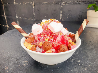 ice dessert colorful sweet , shaved ice