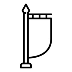 Textile outdoor advertising icon. Outline textile outdoor advertising vector icon for web design isolated on white background