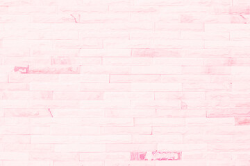 Empty Pink brick wall texture background in the bedroom at lovely. Brickwork stonework interior.