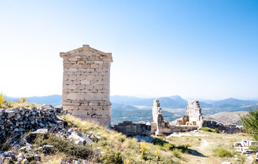 Historical buildings in the ancient city of Sagalassos. Thousands of years old ancient city of...