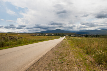Highway and road landscape and view in Georgia