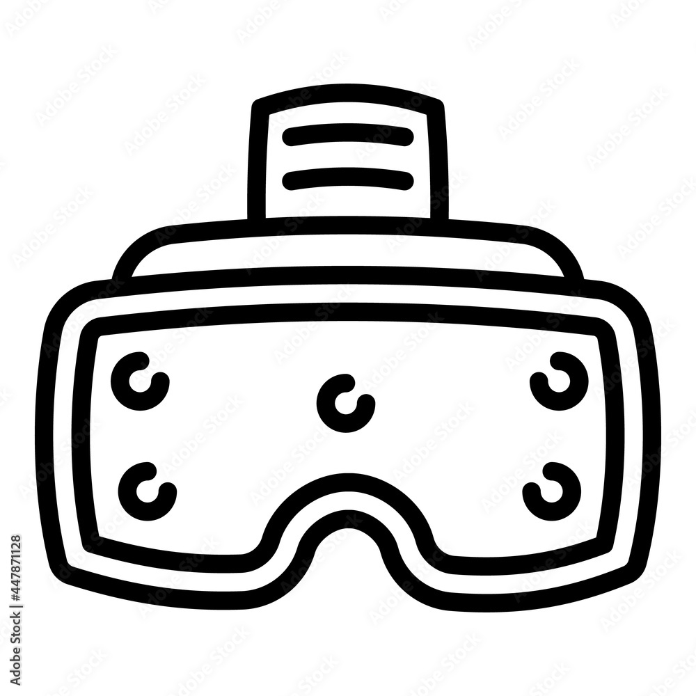 Poster simulation game goggles icon. outline simulation game goggles vector icon for web design isolated on