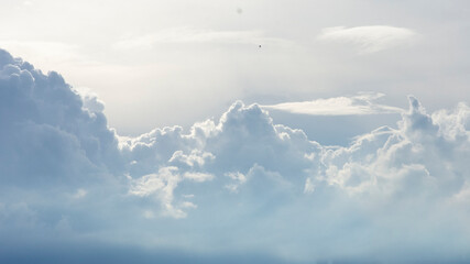 Beautiful sky. Cumulonimbus cloud and cirrus cloud