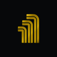 Allen gold plated metalic icon or logo vector