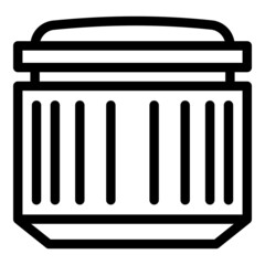 Portrait camera lens icon. Outline portrait camera lens vector icon for web design isolated on white background