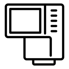 Camera screen assist icon. Outline camera screen assist vector icon for web design isolated on white background