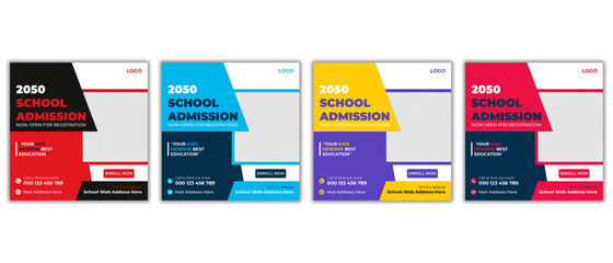 Education Social Media Post Template, School Education Social Media Post Template
