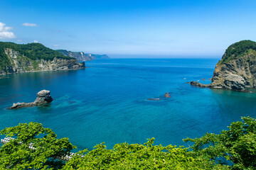 北海道　積丹半島の夏の風景