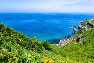 北海道　積丹半島の夏の風景