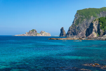 北海道　積丹半島の夏の風景