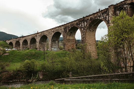 old bridge Vorohta Carpatians 