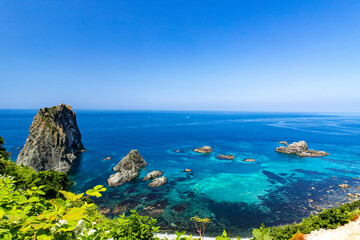北海道　積丹半島の夏の風景