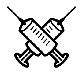 Vaccination theme vector illustration of a syringe isolated over white, epidemic or pandemic coronavirus covid 19 or flu or SARS or any other vaccine, pharmacology concept.
