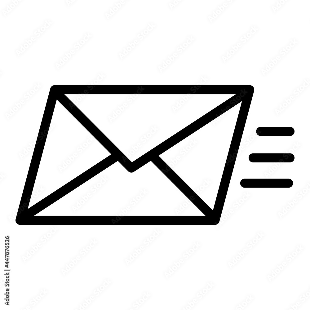 Poster fast letter send icon. outline fast letter send vector icon for web design isolated on white backgro