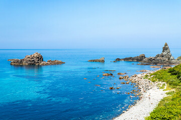 北海道　積丹半島の夏の風景