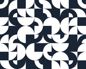 Seamless geometric pattern, abstract vector background for wallpaper or websites or wrapping paper print created with black and white elements of geometry.