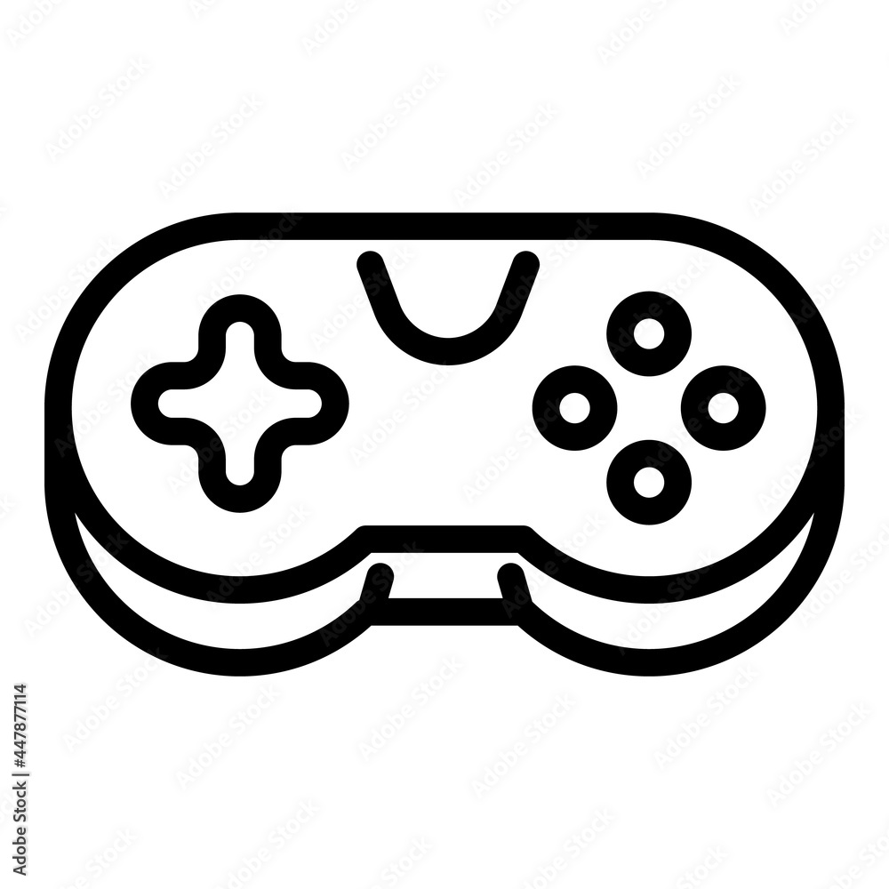 Poster joystick game icon. outline joystick game vector icon for web design isolated on white background