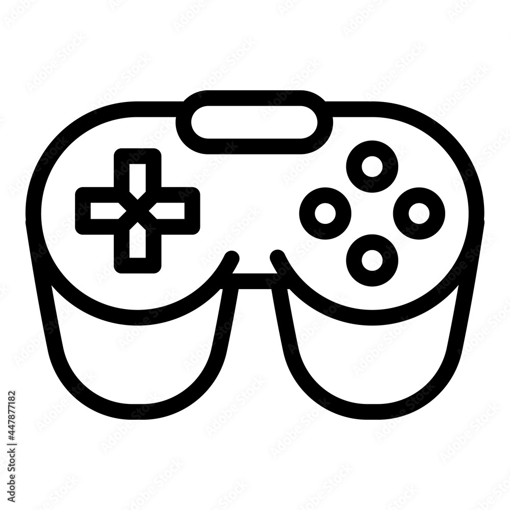 Poster game joystick icon. outline game joystick vector icon for web design isolated on white background
