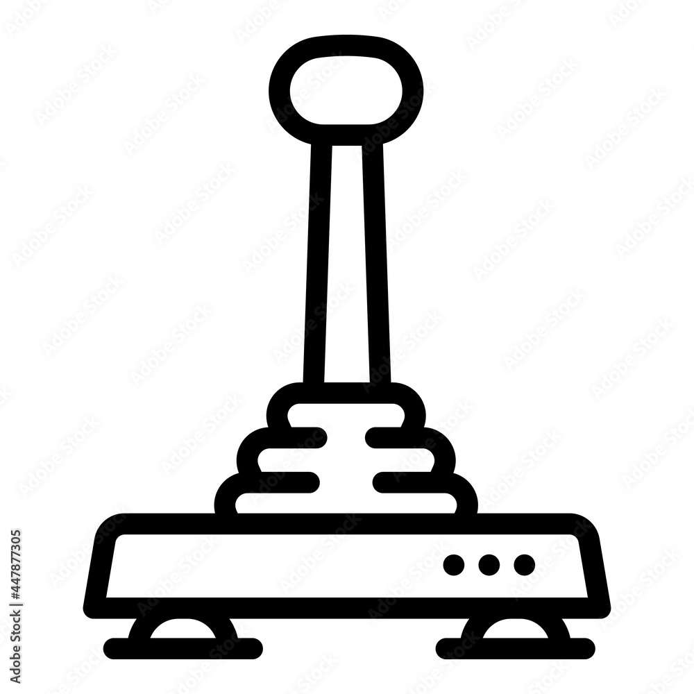 Poster controller joystick icon. outline controller joystick vector icon for web design isolated on white b