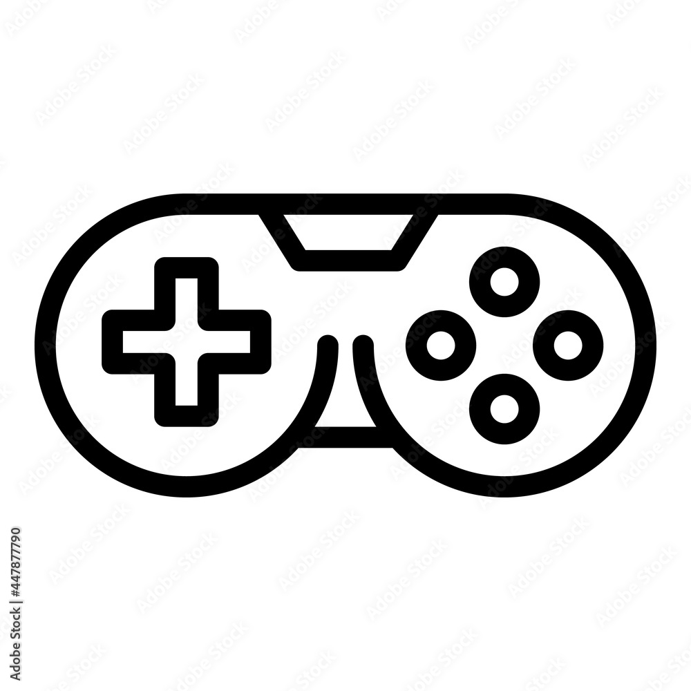 Poster gamepad joystick icon. outline gamepad joystick vector icon for web design isolated on white backgro
