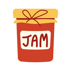 Vector autumn jam icon and illustration. Autumn greeting card