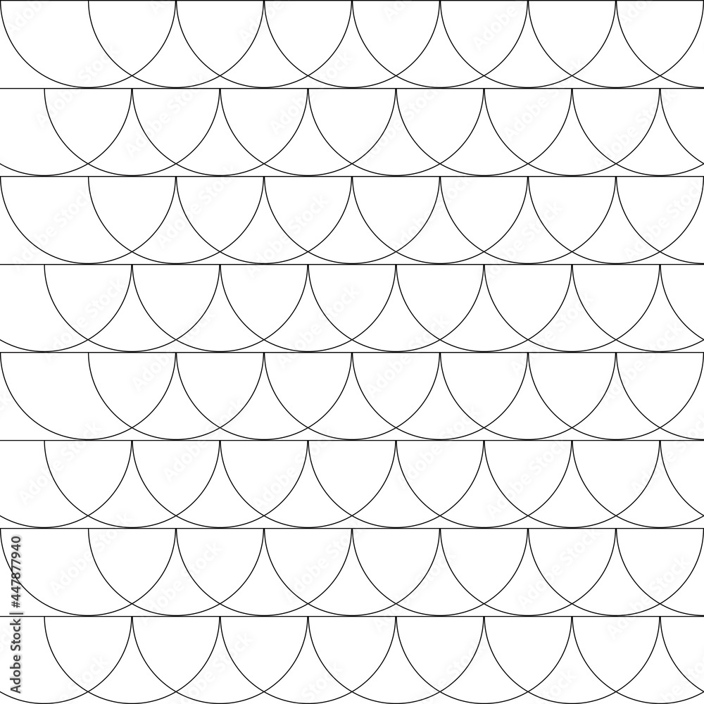 Poster Scale pattern. Vector white seamless scale.