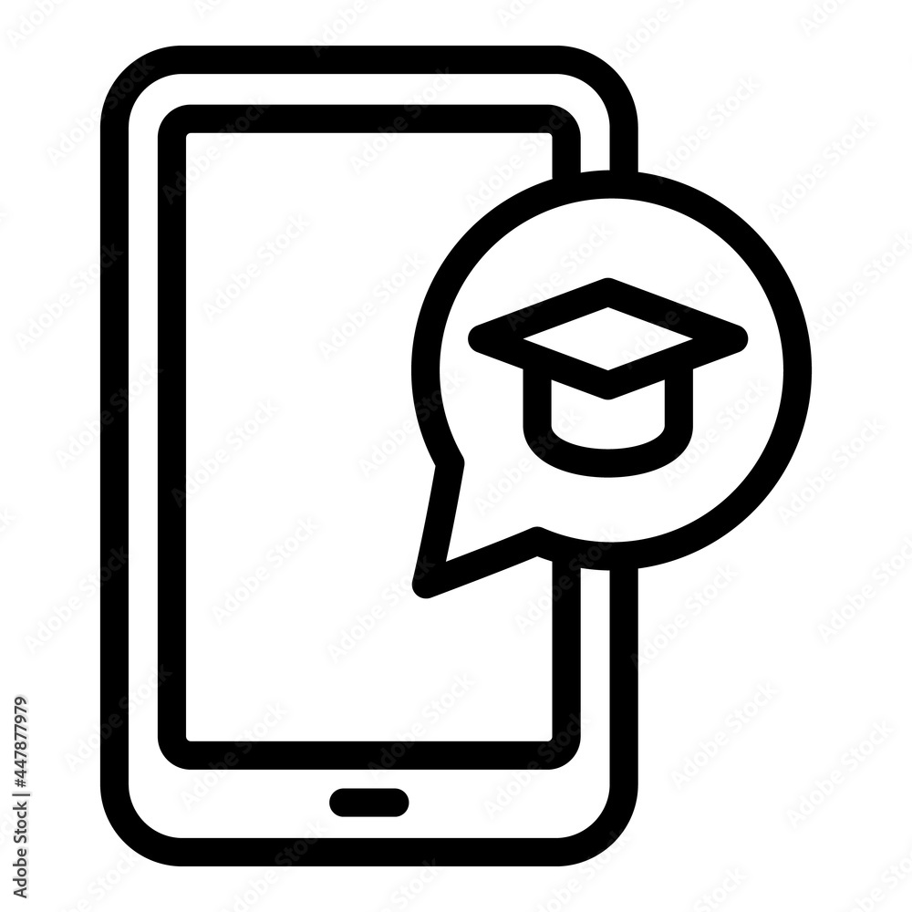 Poster interactive learning tablet icon. outline interactive learning tablet vector icon for web design iso