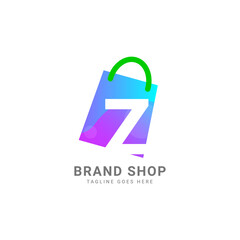 letter Z trendy shopping bag vector logo design element