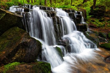 Fototapeta premium Waterfall Jeseníky Czech republic