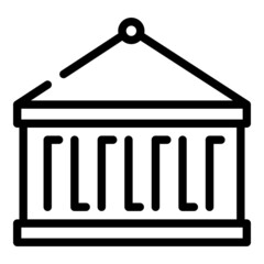 Cargo container icon. Outline Cargo container vector icon for web design isolated on white background