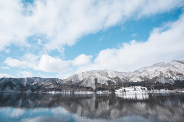 冬の木崎湖