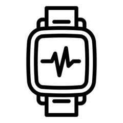 Fitness smartwatch icon. Outline Fitness smartwatch vector icon for web design isolated on white background