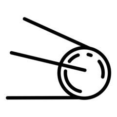 Space satellite icon. Outline space satellite vector icon for web design isolated on white background