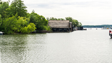 Marina und Bootshäuser in Schwerin am Schweriner See
