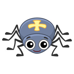 Funny character Spider in a cartoon style